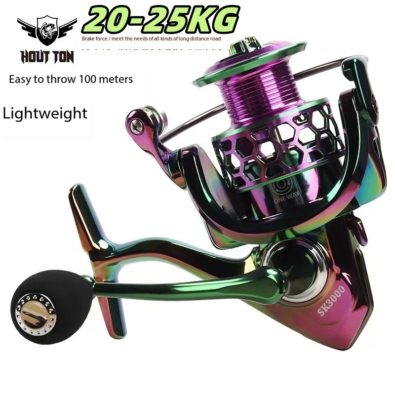 Daiwa Reel Fuego - Kolorowa, bezszwowa kołowrotek spinningowy, dalekiego zasięgu,